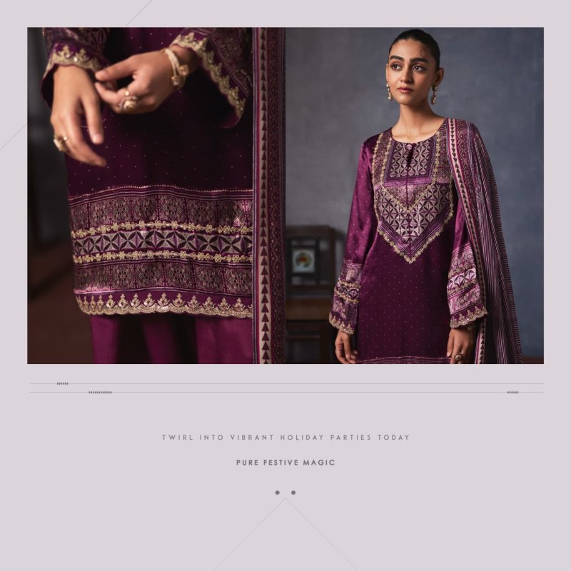 Lajjo By Kimora Sohni Gaji Silk Printed Salwar Suits